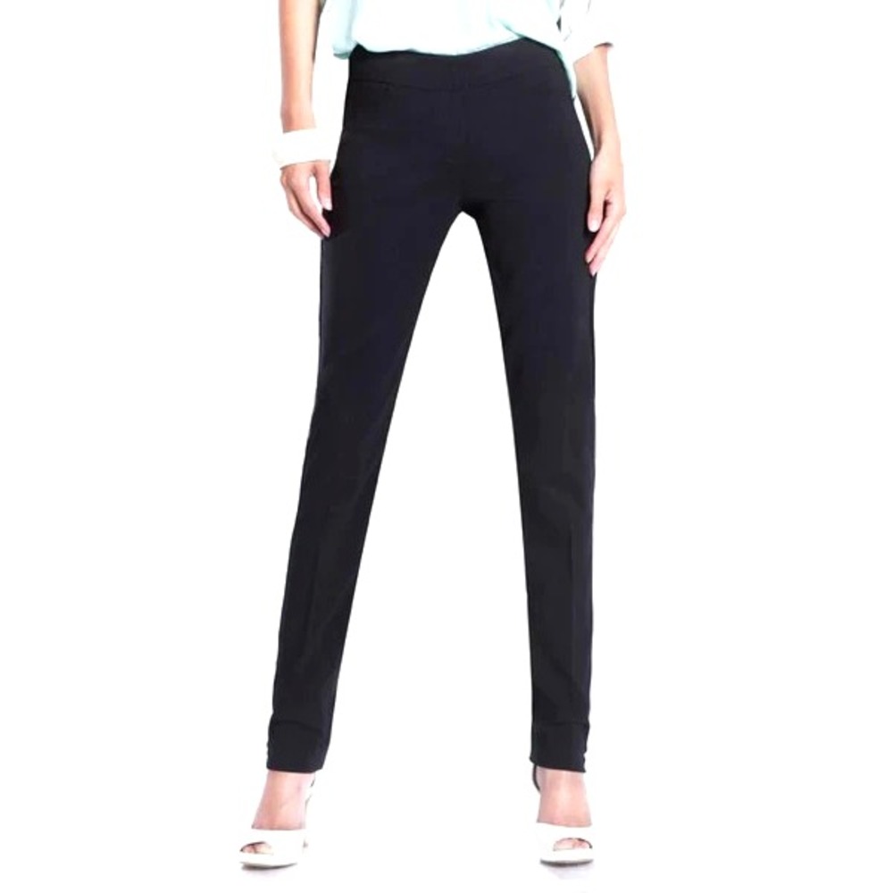 SLIM-SATION MULTIPLES Tummy Control FAUX POCKETS Narrow Leg PONTE KNIT Pants 6